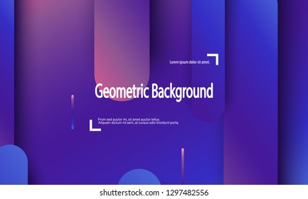 Geometric background. Minimal abstract cover design. Creative colorful wallpaper. Trendy gradient poster. Vector illustration.