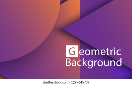 Geometric background. Minimal abstract cover design. Creative colorful wallpaper. Trendy gradient poster. Vector illustration.
