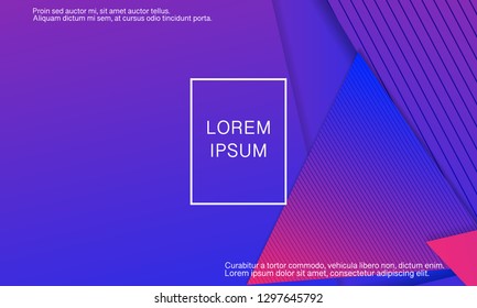 Geometric background. Minimal abstract cover design. Creative colorful wallpaper. Trendy gradient poster. Vector illustration.