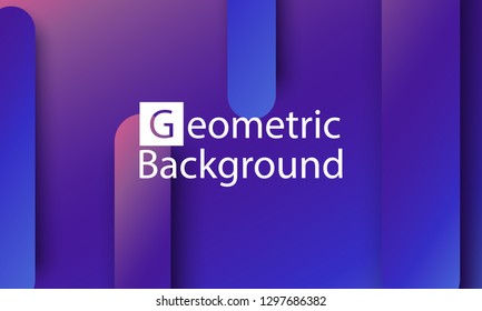 Geometric background. Minimal abstract cover design. Creative colorful wallpaper. Trendy gradient poster. Vector illustration.
