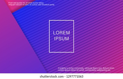 Geometric background. Minimal abstract cover design. Creative colorful wallpaper. Trendy gradient poster. Vector illustration.