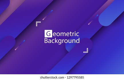 Geometric background. Minimal abstract cover design. Creative colorful wallpaper. Trendy gradient poster. Vector illustration.