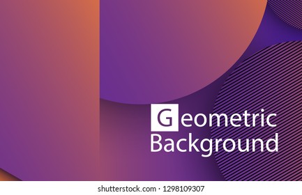 Geometric background. Minimal abstract cover design. Creative colorful wallpaper. Trendy gradient poster. Vector illustration.