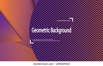 Geometric background. Minimal abstract cover design. Creative colorful wallpaper. Trendy gradient poster. Vector illustration.