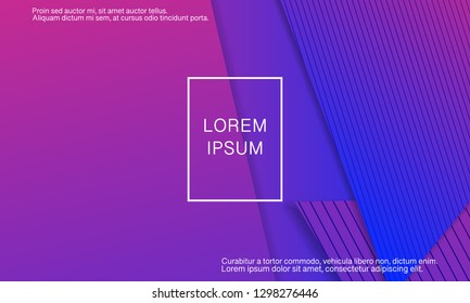 Geometric background. Minimal abstract cover design. Creative colorful wallpaper. Trendy gradient poster. Vector illustration.