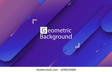 Geometric background. Minimal abstract cover design. Creative colorful wallpaper. Trendy gradient poster. Vector illustration.