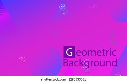 Geometric background. Minimal abstract cover design. Creative colorful wallpaper. Trendy gradient poster. Vector illustration.
