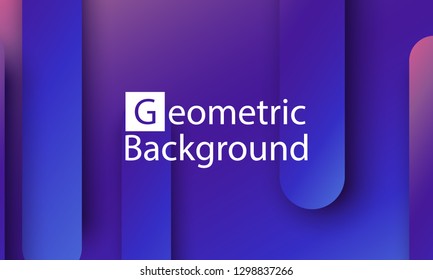 Geometric background. Minimal abstract cover design. Creative colorful wallpaper. Trendy gradient poster. Vector illustration.