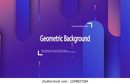 Geometric background. Minimal abstract cover design. Creative colorful wallpaper. Trendy gradient poster. Vector illustration.
