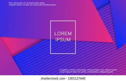 Geometric background. Minimal abstract cover design. Creative colorful wallpaper. Trendy gradient poster. Vector illustration.