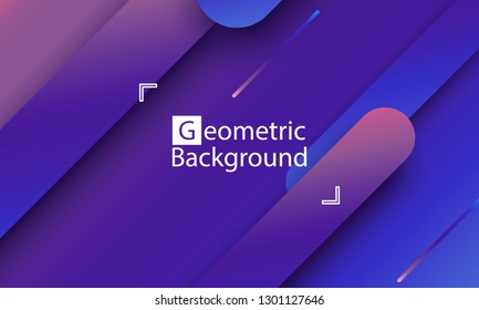 Geometric background. Minimal abstract cover design. Creative colorful wallpaper. Trendy gradient poster. Vector illustration.