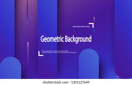 Geometric background. Minimal abstract cover design. Creative colorful wallpaper. Trendy gradient poster. Vector illustration.