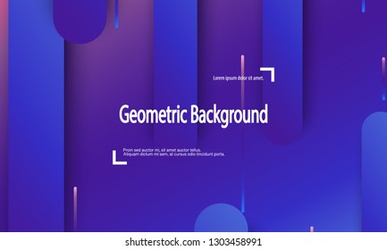 Geometric background. Minimal abstract cover design. Creative colorful wallpaper. Trendy gradient poster. Vector illustration.
