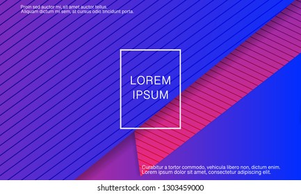 Geometric background. Minimal abstract cover design. Creative colorful wallpaper. Trendy gradient poster. Vector illustration.