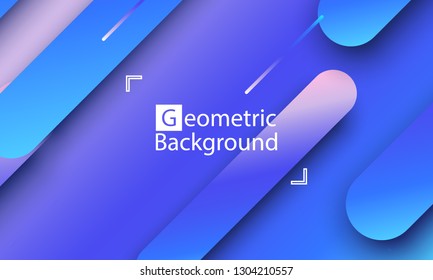 Geometric background. Minimal abstract cover design. Creative colorful wallpaper. Trendy gradient poster. Vector illustration.