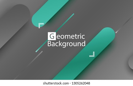 Geometric background. Minimal abstract cover design. Creative colorful wallpaper. Trendy gradient poster. Vector illustration.