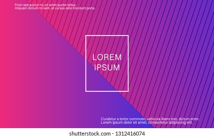 Geometric background. Minimal abstract cover design. Creative colorful wallpaper. Trendy gradient poster. Vector illustration.