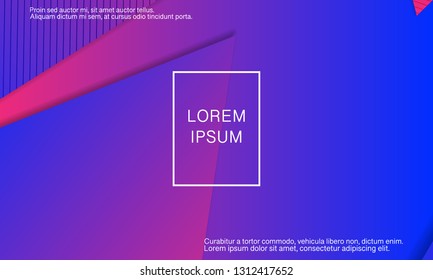 Geometric background. Minimal abstract cover design. Creative colorful wallpaper. Trendy gradient poster. Vector illustration.