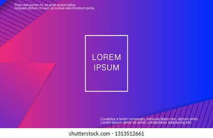 Geometric background. Minimal abstract cover design. Creative colorful wallpaper. Trendy gradient poster. Vector illustration.