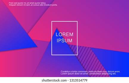 Geometric background. Minimal abstract cover design. Creative colorful wallpaper. Trendy gradient poster. Vector illustration.