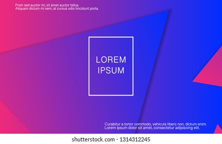 Geometric background. Minimal abstract cover design. Creative colorful wallpaper. Trendy gradient poster. Vector illustration.