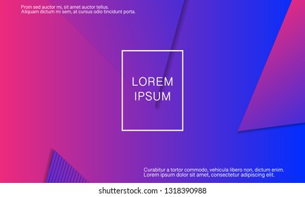 Geometric background. Minimal abstract cover design. Creative colorful wallpaper. Trendy gradient poster. Vector illustration.
