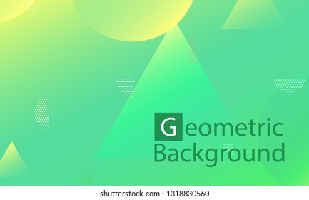 Geometric background. Minimal abstract cover design. Creative colorful wallpaper. Trendy gradient poster. Vector illustration.