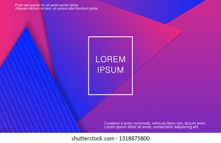 Geometric background. Minimal abstract cover design. Creative colorful wallpaper. Trendy gradient poster. Vector illustration.