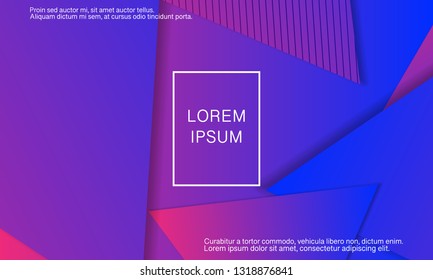 Geometric background. Minimal abstract cover design. Creative colorful wallpaper. Trendy gradient poster. Vector illustration.