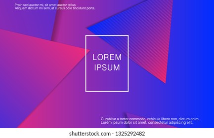 Geometric background. Minimal abstract cover design. Creative colorful wallpaper. Trendy gradient poster. Vector illustration.