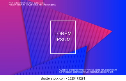 Geometric background. Minimal abstract cover design. Creative colorful wallpaper. Trendy gradient poster. Vector illustration.