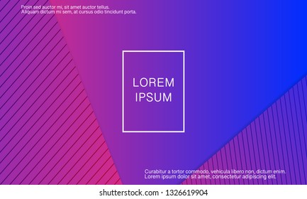 Geometric background. Minimal abstract cover design. Creative colorful wallpaper. Trendy gradient poster. Vector illustration.