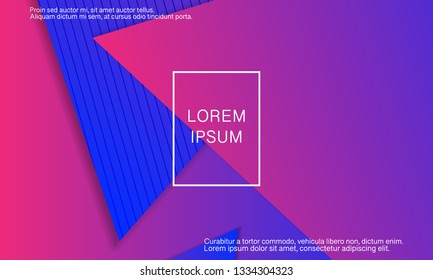Geometric background. Minimal abstract cover design. Creative colorful wallpaper. Trendy gradient poster. Vector illustration.