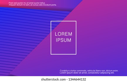 Geometric background. Minimal abstract cover design. Creative colorful wallpaper. Trendy gradient poster. Vector illustration.