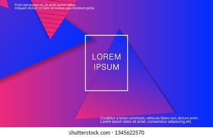 Geometric background. Minimal abstract cover design. Creative colorful wallpaper. Trendy gradient poster. Vector illustration.