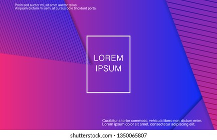 Geometric background. Minimal abstract cover design. Creative colorful wallpaper. Trendy gradient poster. Vector illustration.