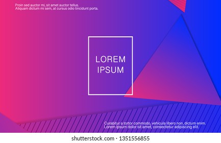 Geometric background. Minimal abstract cover design. Creative colorful wallpaper. Trendy gradient poster. Vector illustration.