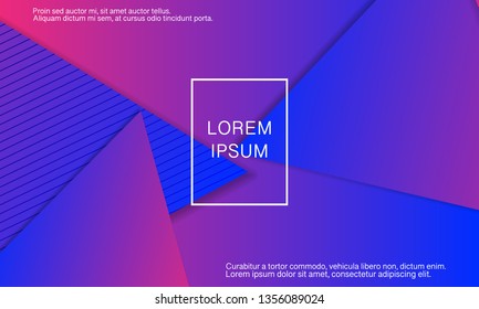 Geometric background. Minimal abstract cover design. Creative colorful wallpaper. Trendy gradient poster. Vector illustration.