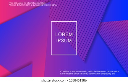 Geometric background. Minimal abstract cover design. Creative colorful wallpaper. Trendy gradient poster. Vector illustration.