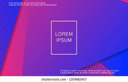 Geometric background. Minimal abstract cover design. Creative colorful wallpaper. Trendy gradient poster. Vector illustration.