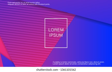 Geometric background. Minimal abstract cover design. Creative colorful wallpaper. Trendy gradient poster. Vector illustration.