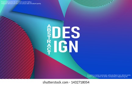 Geometric background. Minimal abstract cover design. Creative colorful wallpaper. Trendy gradient poster. Vector illustration.