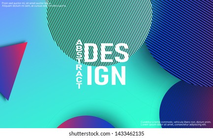 Geometric background. Minimal abstract cover design. Creative colorful wallpaper. Trendy gradient poster. Vector illustration.