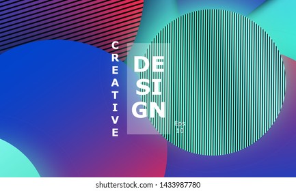 Geometric background. Minimal abstract cover design. Creative colorful wallpaper. Trendy gradient poster. Vector illustration.