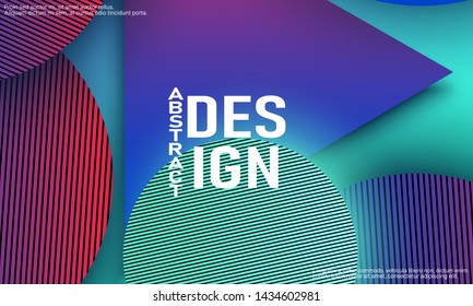 Geometric background. Minimal abstract cover design. Creative colorful wallpaper. Trendy gradient poster. Vector illustration.