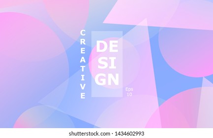 Geometric background. Minimal abstract cover design. Creative colorful wallpaper. Trendy gradient poster. Vector illustration.