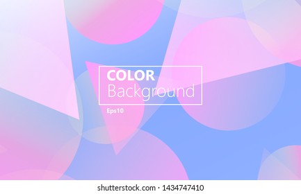 Geometric background. Minimal abstract cover design. Creative colorful wallpaper. Trendy gradient poster. Vector illustration.