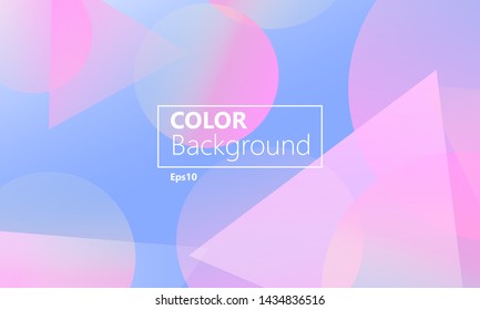 Geometric background. Minimal abstract cover design. Creative colorful wallpaper. Trendy gradient poster. Vector illustration.