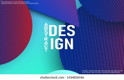 Geometric background. Minimal abstract cover design. Creative colorful wallpaper. Trendy gradient poster. Vector illustration.
