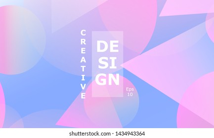 Geometric background. Minimal abstract cover design. Creative colorful wallpaper. Trendy gradient poster. Vector illustration.